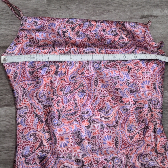 Cinq a Sept NWT Ryder Paisley Satin Mini D… - Picture 14 of 15